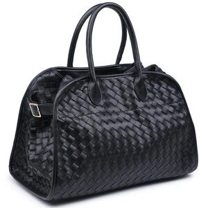 Urban  Black Expressions Rhonda Vegan leather Woven Handbag
